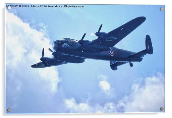 Lancaster Bomber Acrylic by Steve Adams