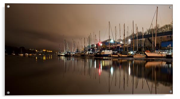 Boat yard at Night Acrylic by Ian Cocklin