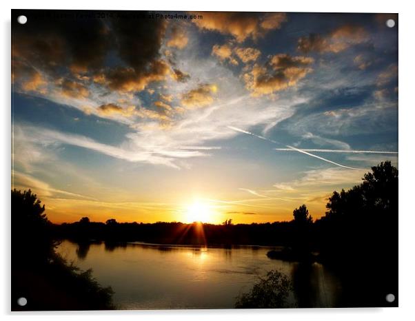 Loire Valley Sunset Acrylic by Jacqui Farrell