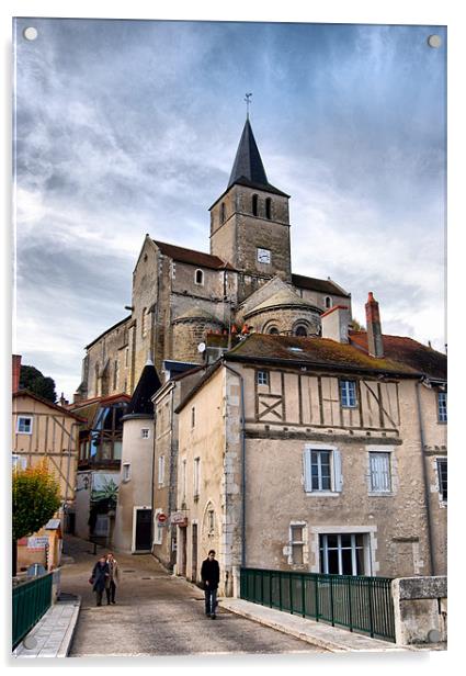 Montmorillon City France  Acrylic by Jacqui Farrell