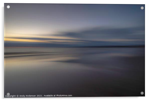 St Andrews Beach Sunrise Acrylic by Andy Anderson