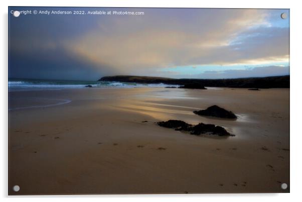 Port of Ness Lewis & Harris Acrylic by Andy Anderson