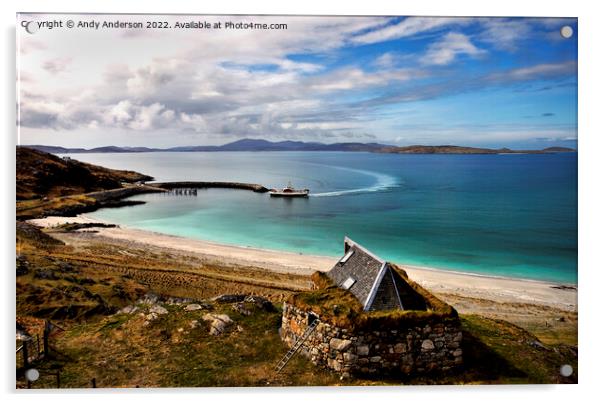 Barra to Eriskay ferry Acrylic by Andy Anderson
