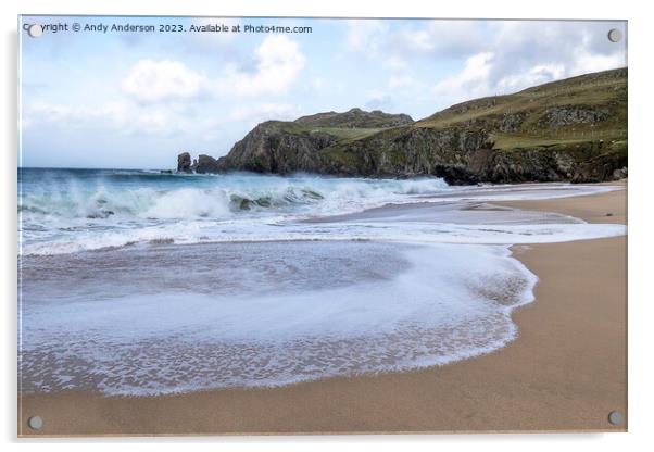 Outer Hebrides Dalmore Beach  Acrylic by Andy Anderson