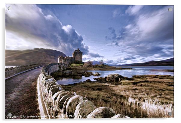 Eilean Donan Castle Acrylic by Andy Anderson