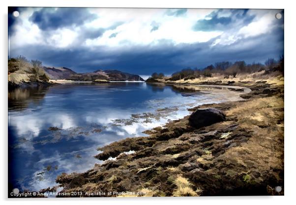 West Highland Coastal View Acrylic by Andy Anderson