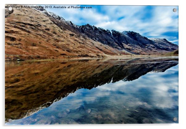 Peaceful GlenCoe Waters Acrylic by Andy Anderson