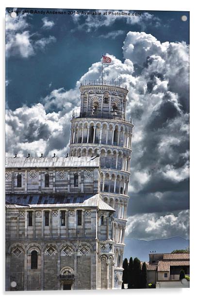 Leaning Tower Leaning Acrylic by Andy Anderson