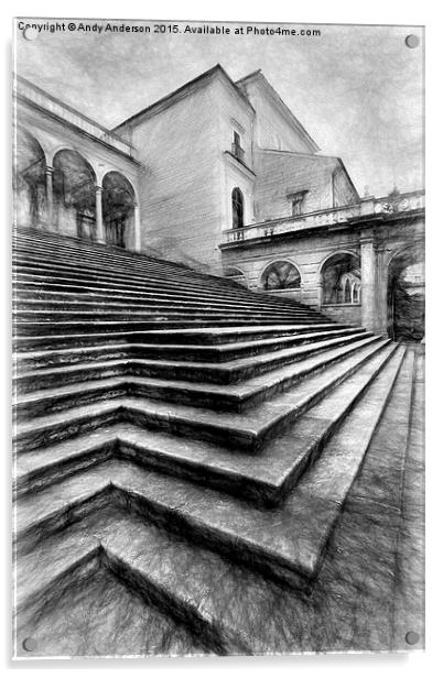  Abbey of Montecassino, Italy Acrylic by Andy Anderson