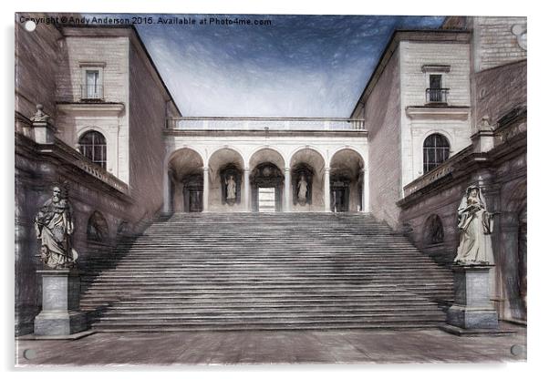  Abbey of Montecassino, Italy Acrylic by Andy Anderson