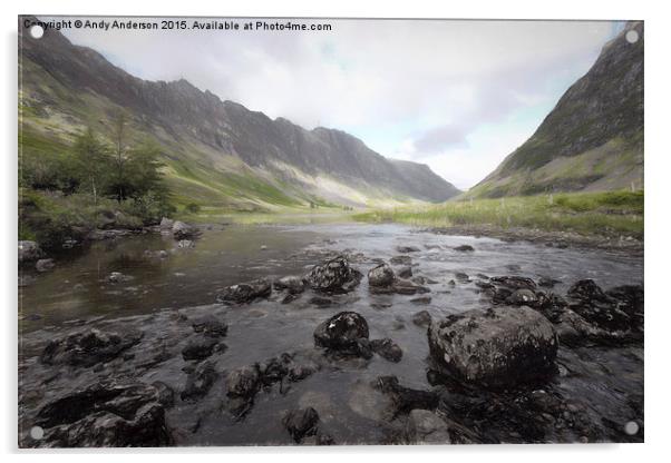  Glencoe River View Acrylic by Andy Anderson