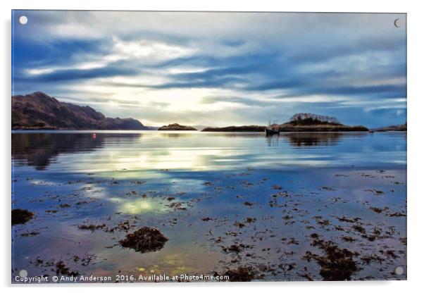 Scottish West Coast - Loch nan Uamh Acrylic by Andy Anderson