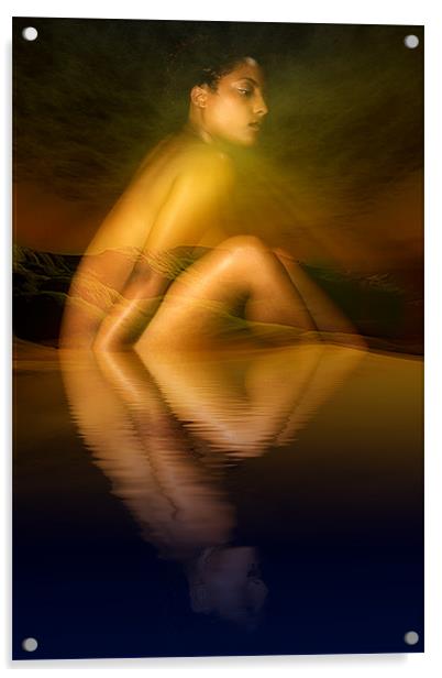  Nadine in Water Acrylic by Dennis Kilby