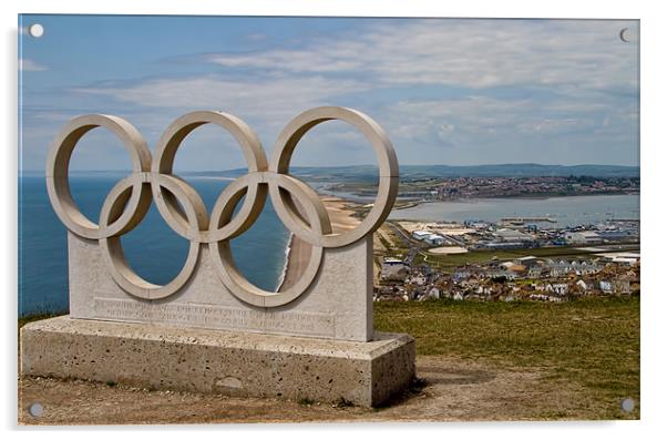 Olympic View Acrylic by Val Saxby LRPS
