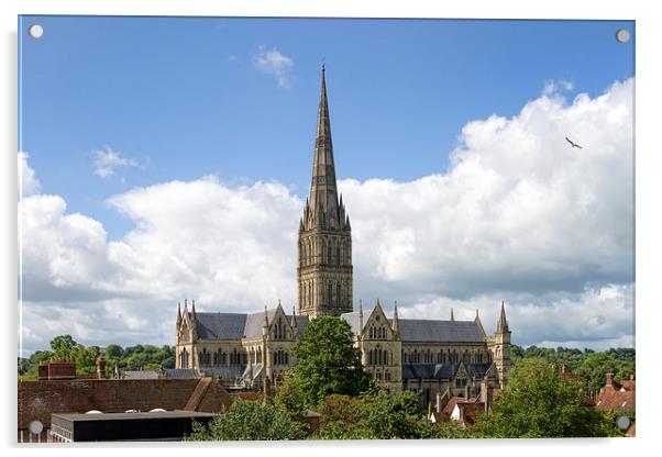 Salisbury Cathedral Acrylic by Val Saxby LRPS