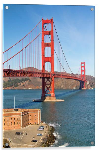  Golden Gate Bridge Acrylic by Val Saxby LRPS
