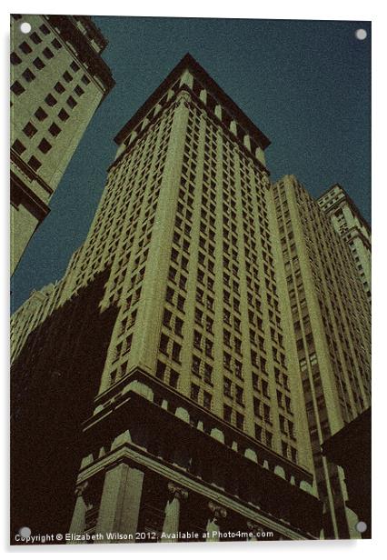 New York Skyscrapers #4 Acrylic by Elizabeth Wilson-Stephen