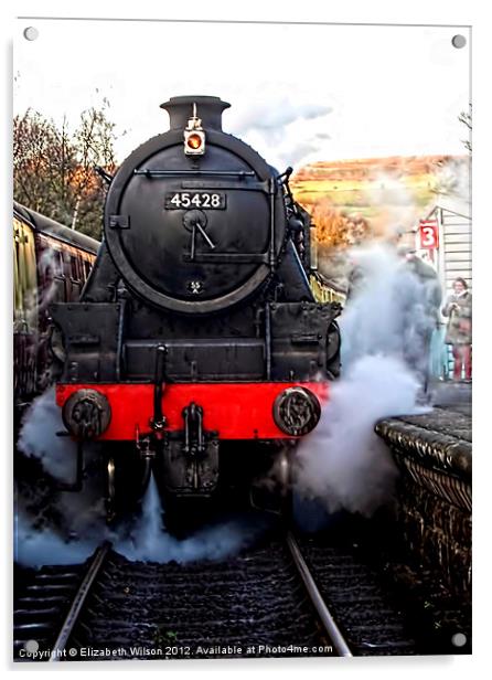 North York Moor's Railway Steam Train Acrylic by Elizabeth Wilson-Stephen
