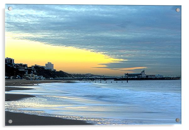 Bournemouth at Sunrise Acrylic by Jennie Franklin