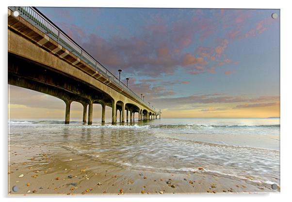 Boscombe Pier at Sunset Acrylic by Jennie Franklin