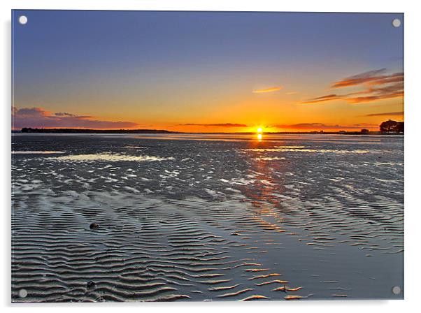 Sandbanks Sunset Acrylic by Jennie Franklin