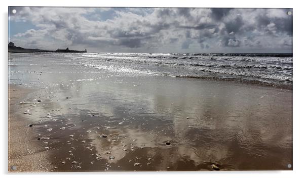  Bournemouth Beach on a fresh crisp day Acrylic by Jennie Franklin