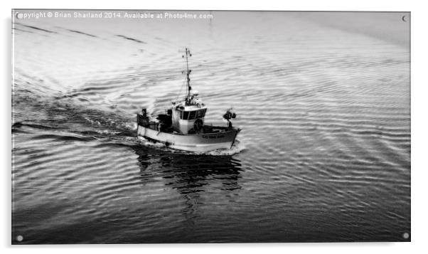  Fishing Boat Leaving Harbour Acrylic by Brian Sharland