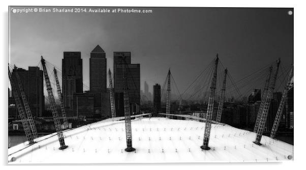  Rain Over The o2 Dome Acrylic by Brian Sharland