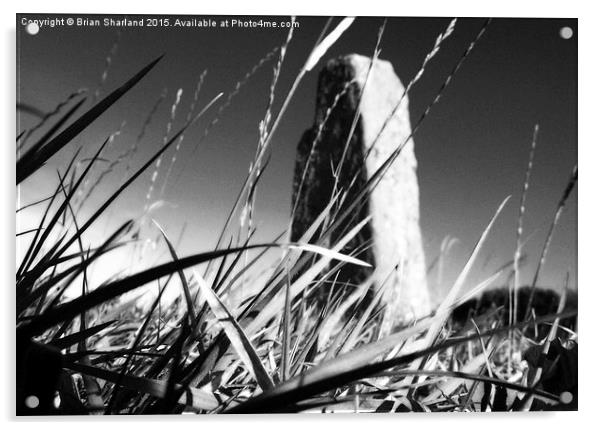  Menhir Near Spezet, L'alignement du Trimen à St G Acrylic by Brian Sharland