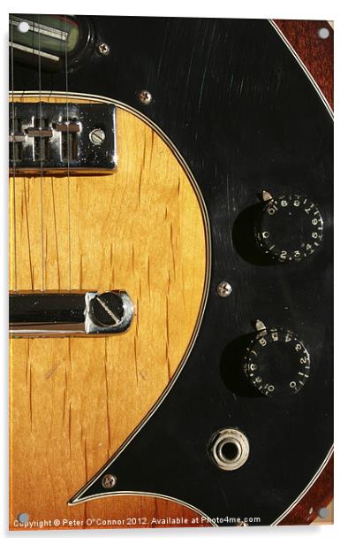 Gibson Marauder Electric Guitar Acrylic by Canvas Landscape Peter O'Connor