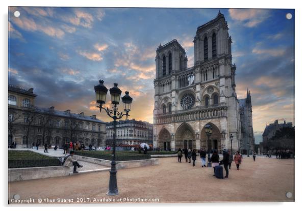 Notre Dame Cathedral Paris 2.0 Acrylic by Yhun Suarez