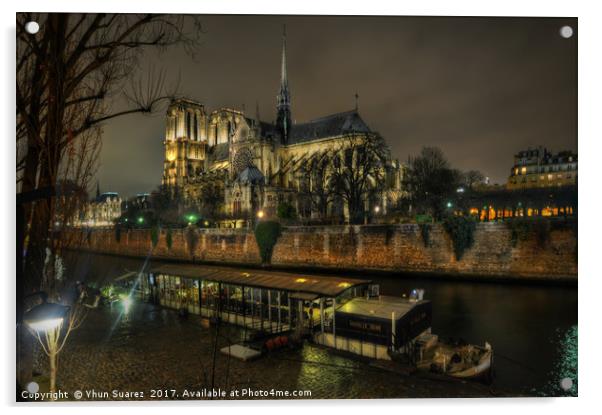 Notre Dame Cathedral Paris 1.0 Acrylic by Yhun Suarez
