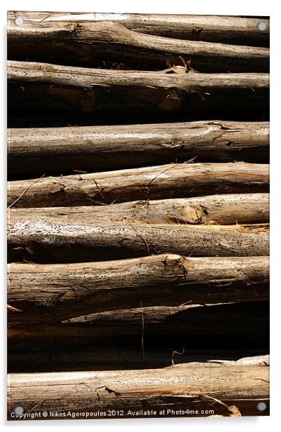 timber posts Acrylic by Alfani Photography
