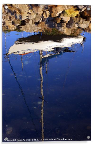 Sailing boat reflection Acrylic by Alfani Photography