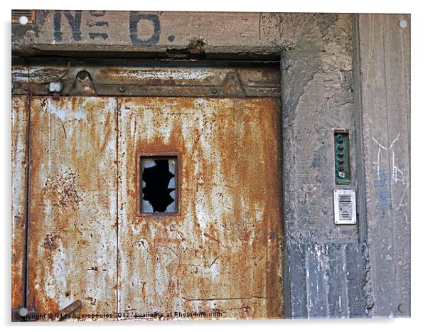 Rusty door Acrylic by Alfani Photography