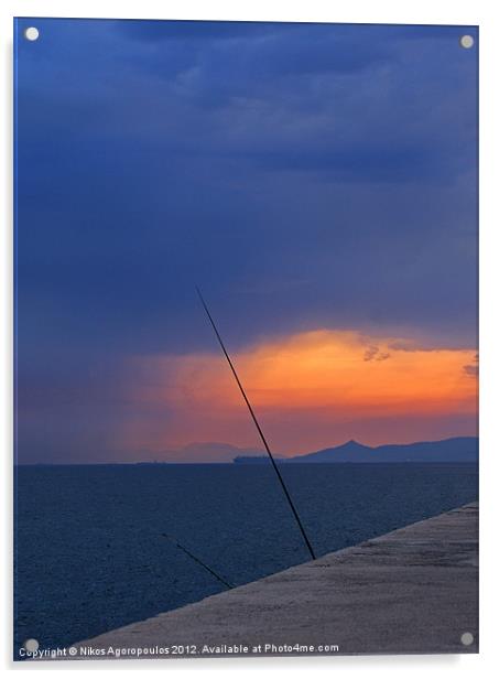 Hidden fisherman Acrylic by Alfani Photography