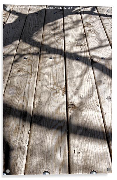 Wooden shadows Acrylic by Alfani Photography
