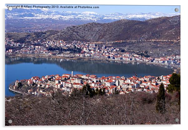 Panoramic Kastoria 1 Acrylic by Alfani Photography