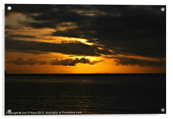 Sunrise from the Braighe, Isle of Lewis Acrylic by Jon O'Hara