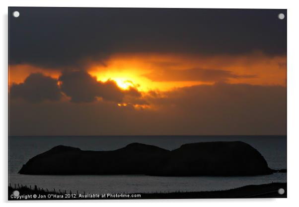 BAYBLE ISLAND LEWIS WESTERN ISLES Acrylic by Jon O'Hara