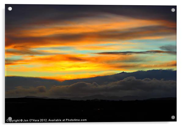 Sunset Eye Peninsula Lewis Hebrides Acrylic by Jon O'Hara