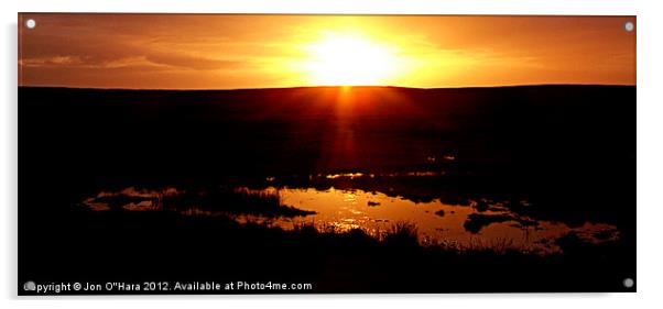 Golden sunset on the Mor Acrylic by Jon O'Hara