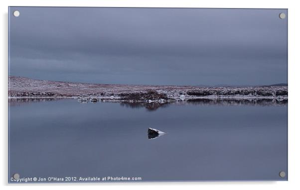 SNOWY LOCHAN REFLECTION Acrylic by Jon O'Hara