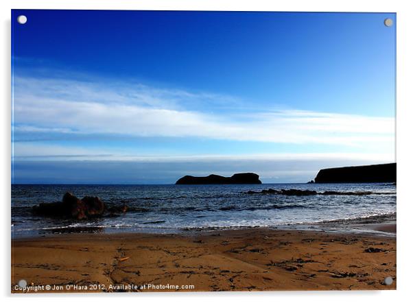 HEBRIDES BEAUTIFUL BAYBLE BEACH OF LEWIS 4 Acrylic by Jon O'Hara