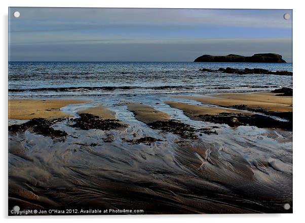 HEBRIDES BEAUTIFUL BAYBLE BEACH OF LEWIS 10 Acrylic by Jon O'Hara