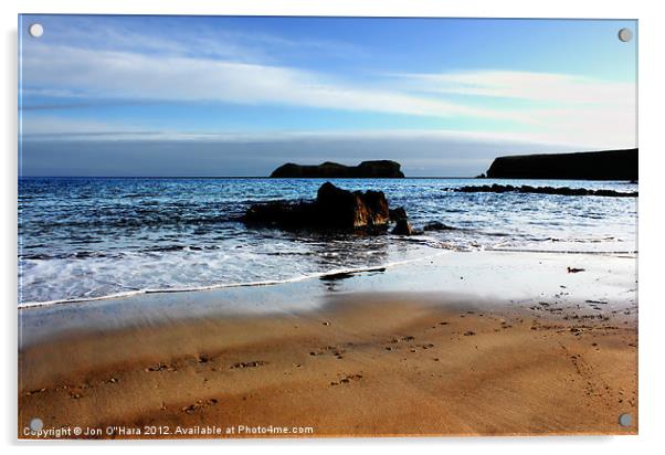 HEBRIDES BEAUTIFUL BAYBLE BEACH OF LEWIS 20 Acrylic by Jon O'Hara