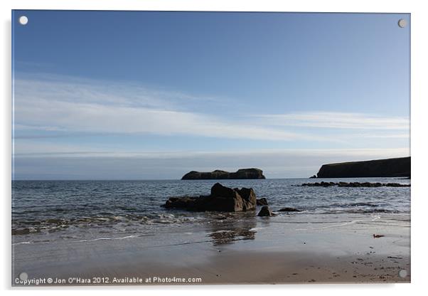 HEBRIDES BEAUTIFUL BAYBLE BEACH OF LEWIS 23 Acrylic by Jon O'Hara