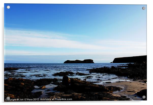 HEBRIDES BEAUTIFUL BAYBLE BEACH OF LEWIS 34 Acrylic by Jon O'Hara