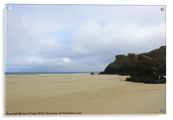 HEBRIDES  GARRY BEACH NORTH TOLSTA 1 Acrylic by Jon O'Hara