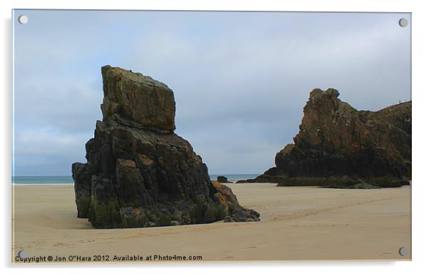 HEBRIDES  GARRY BEACH NORTH TOLSTA 25 Acrylic by Jon O'Hara